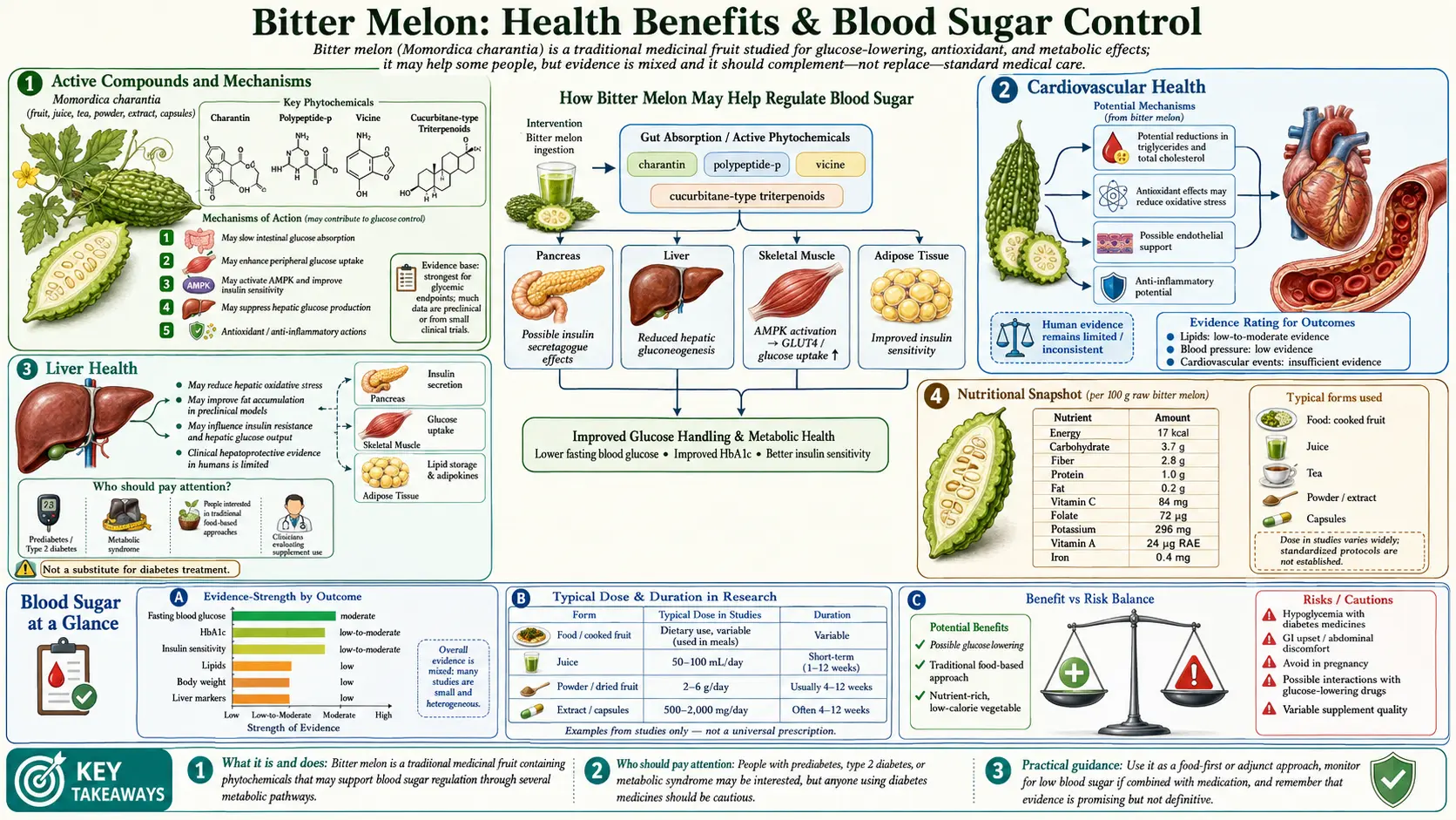 Bitter Melon — scientific infographic poster