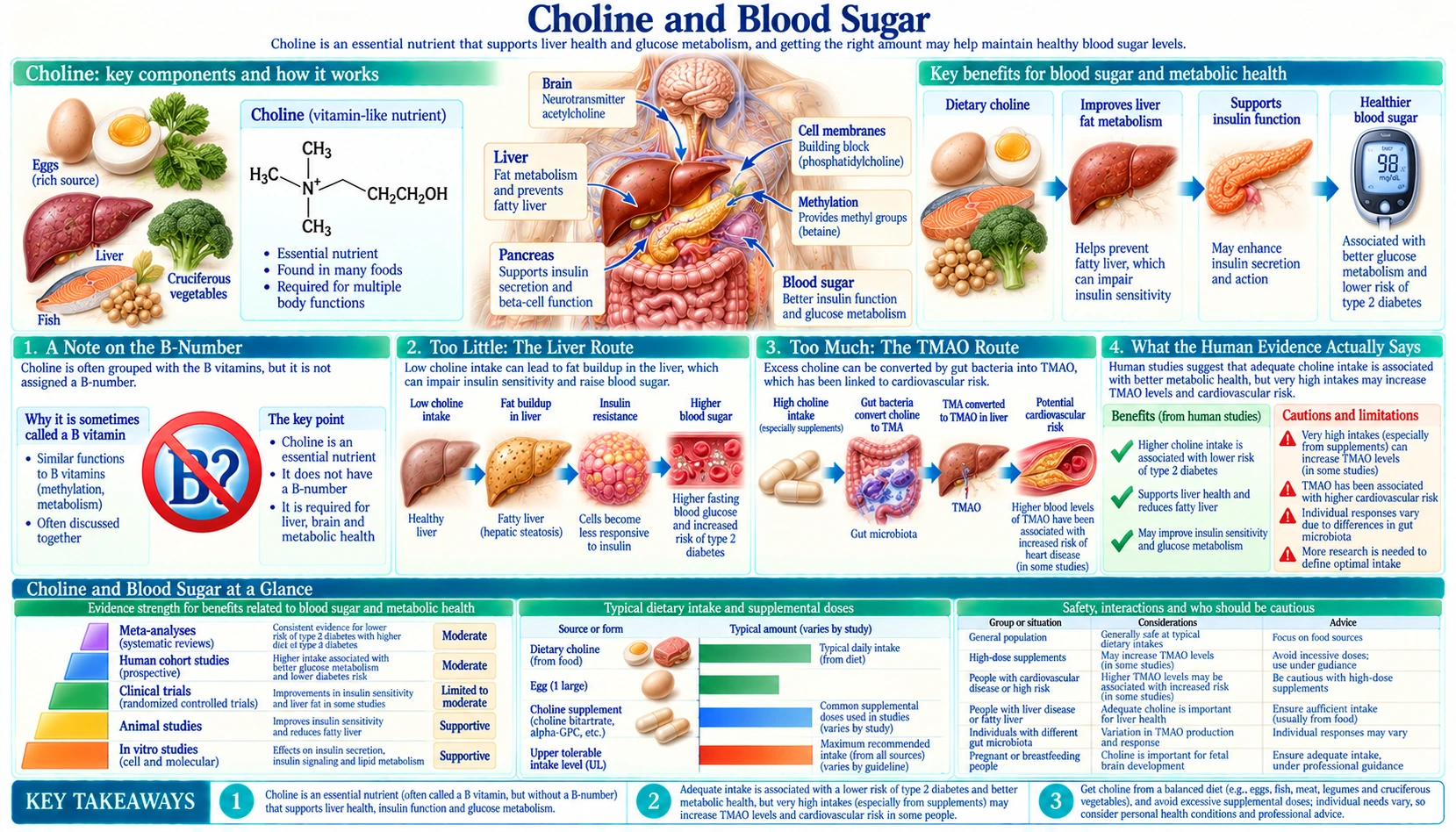Choline — scientific infographic poster