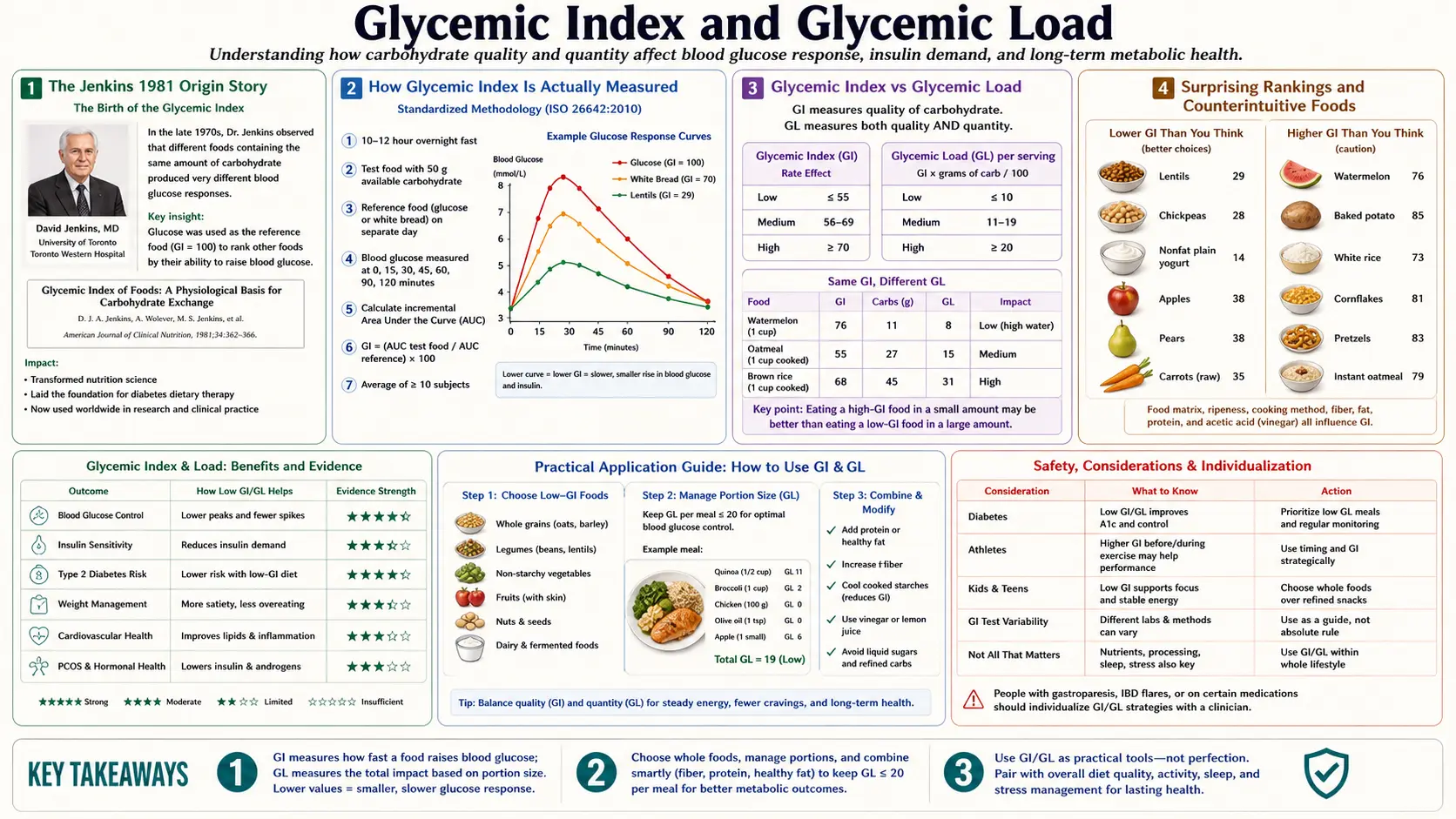 Glycemic Index &mdash; scientific infographic poster