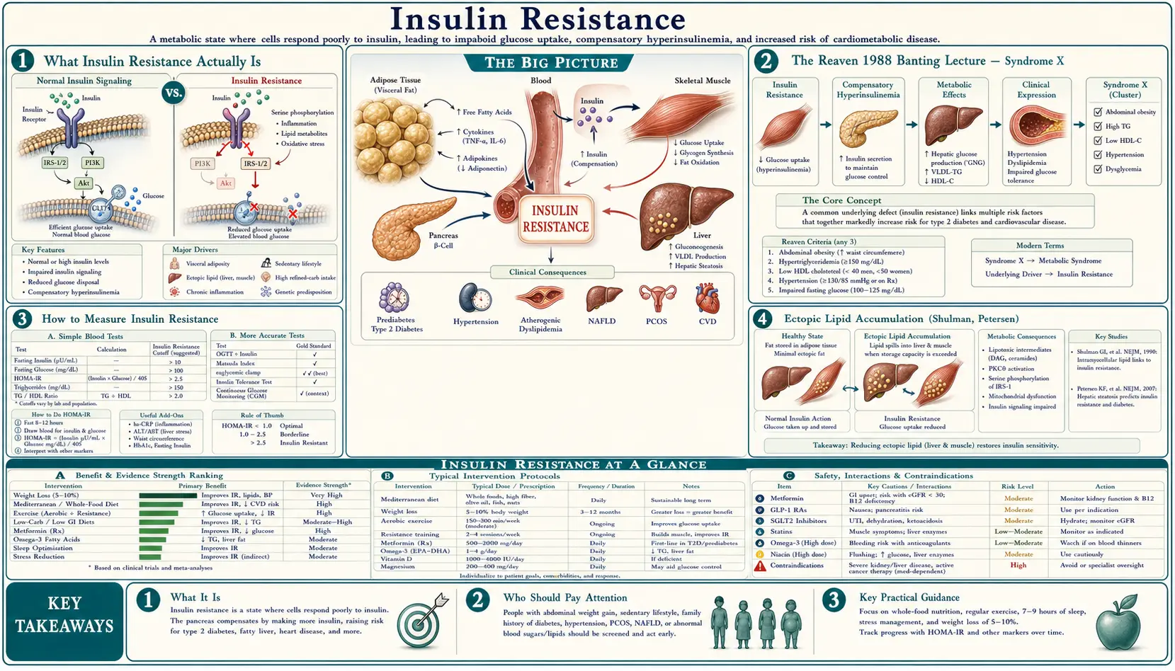 Insulin Resistance — scientific infographic poster