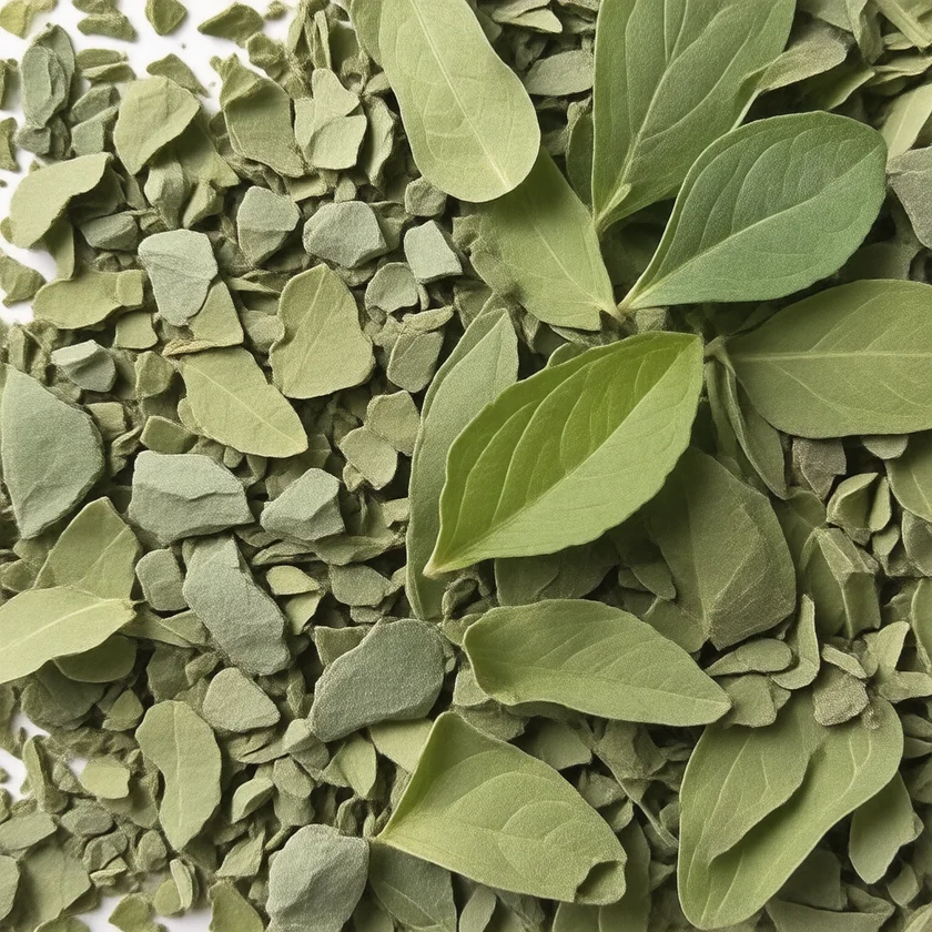 Dried stevia leaves