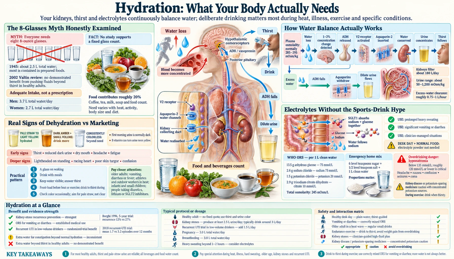 Hydration — scientific infographic poster