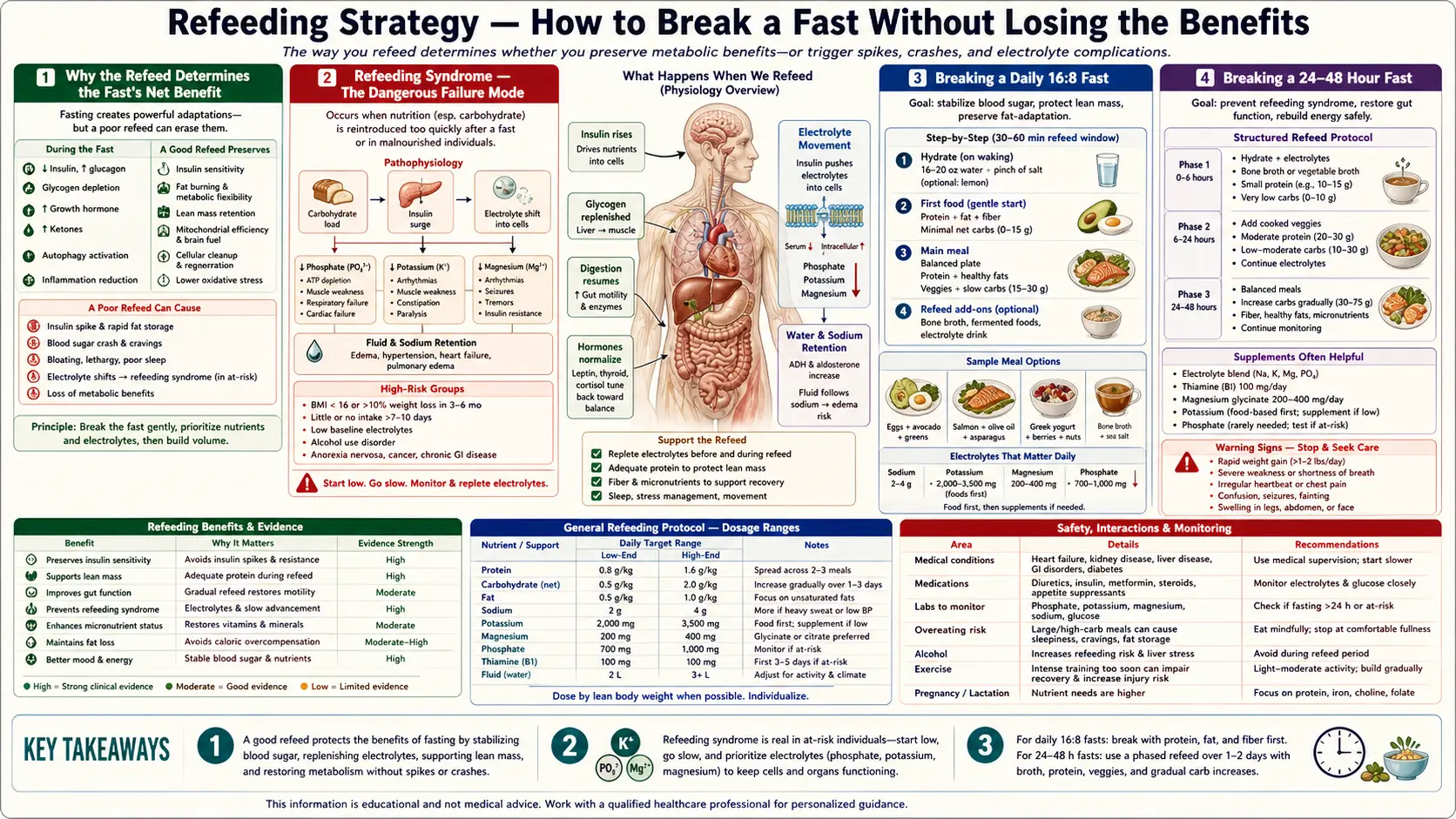 Refeeding Strategy — scientific infographic poster