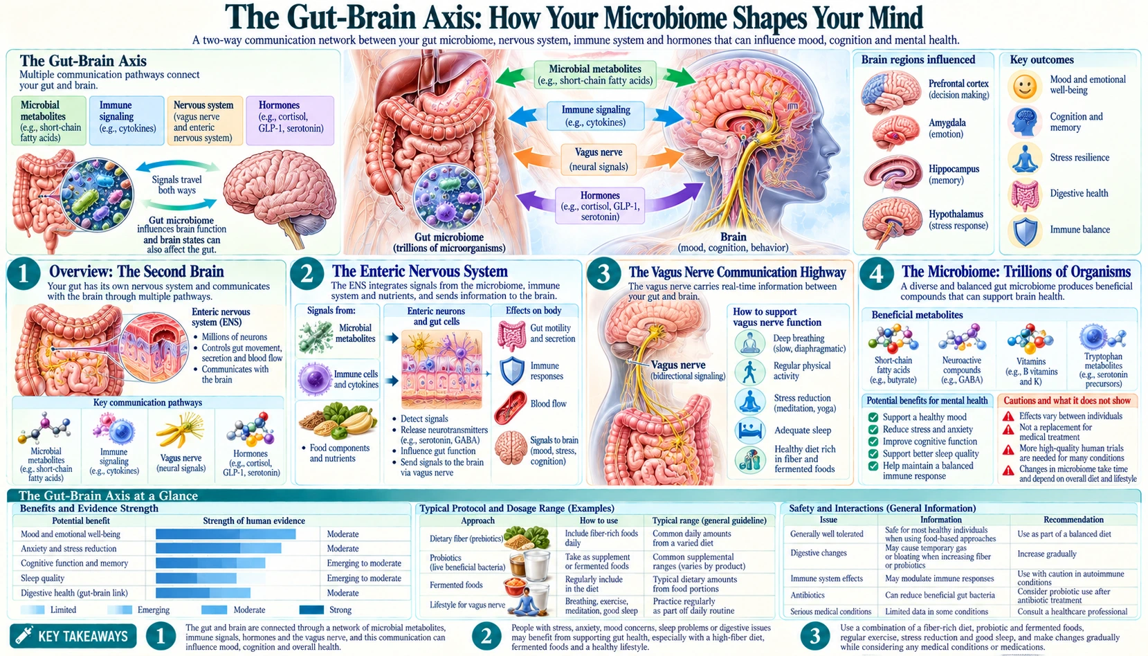 Gut Brain Axis — scientific infographic poster