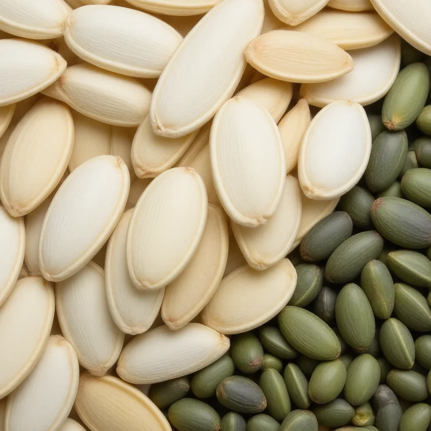 Pumpkin seeds, whole and hulled