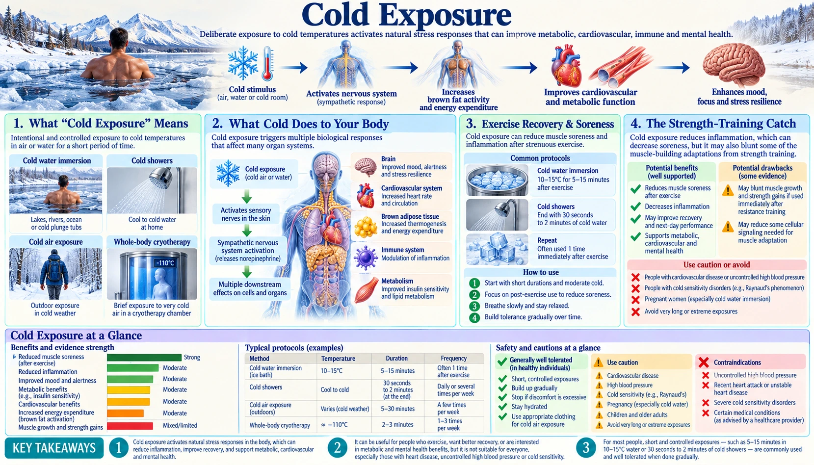 Cold Exposure — scientific infographic poster
