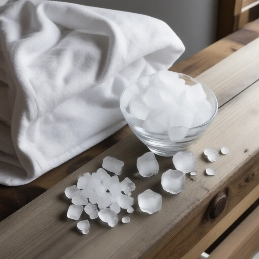 Ice wrapped in a thin towel