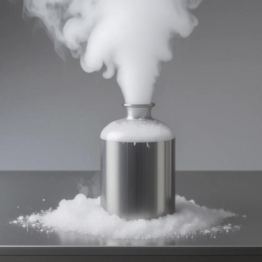 Liquid nitrogen, the coolant in many chambers