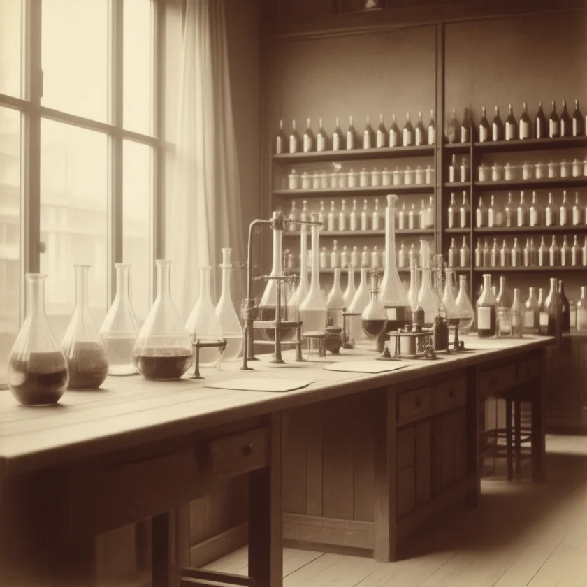 A chemistry laboratory of 1900