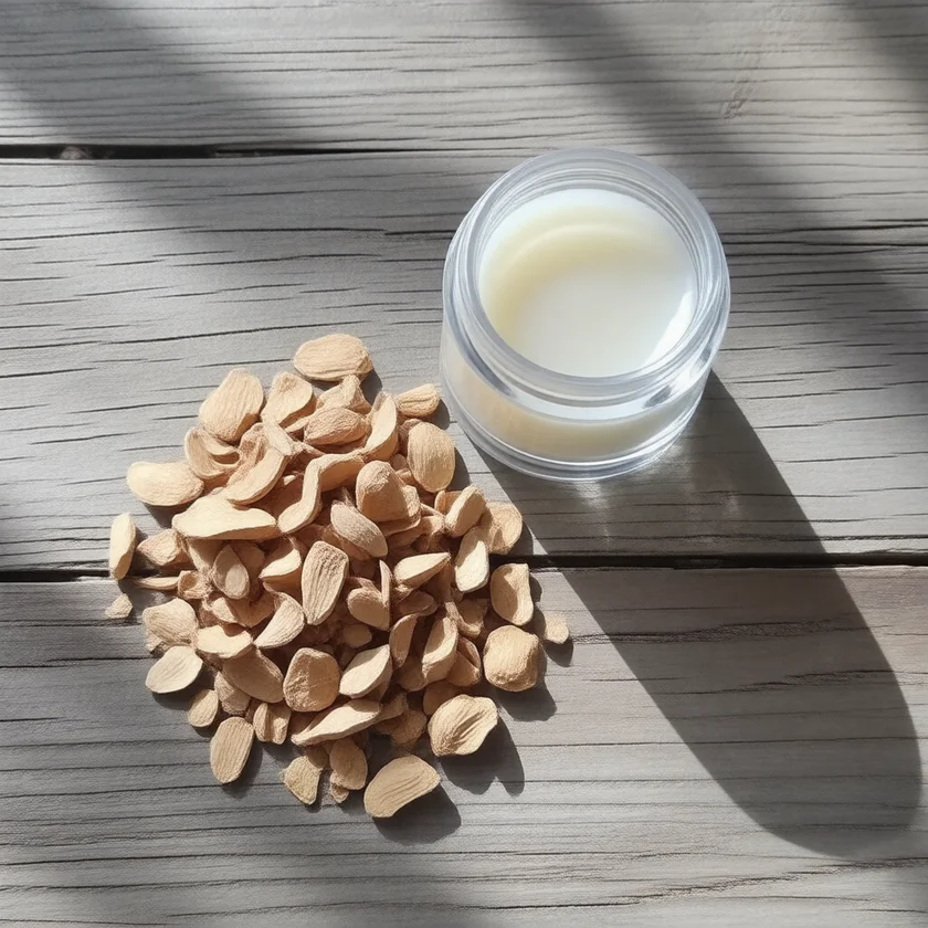 Camphor wood chips and a chest-rub style balm