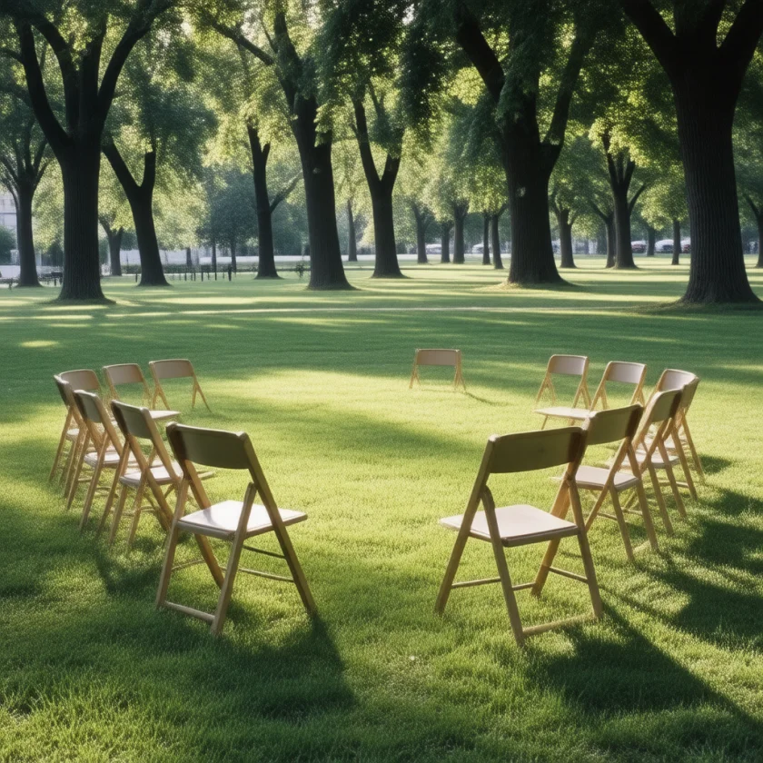 A park circle, where laughter yoga clubs often meet