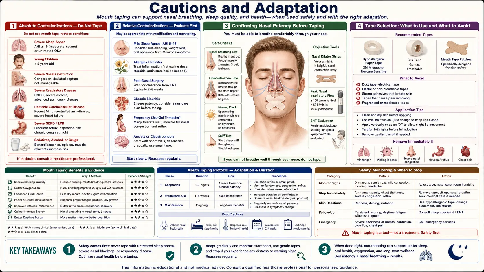 Cautions and Adaptation — scientific infographic poster
