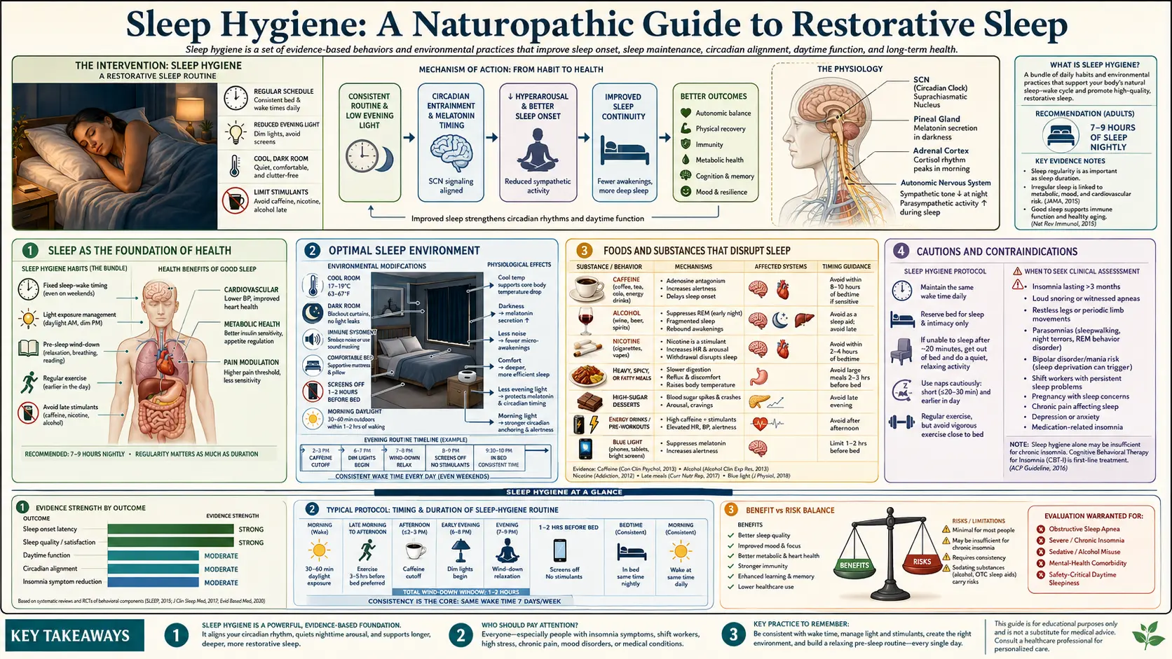 Sleep Hygiene — scientific infographic poster