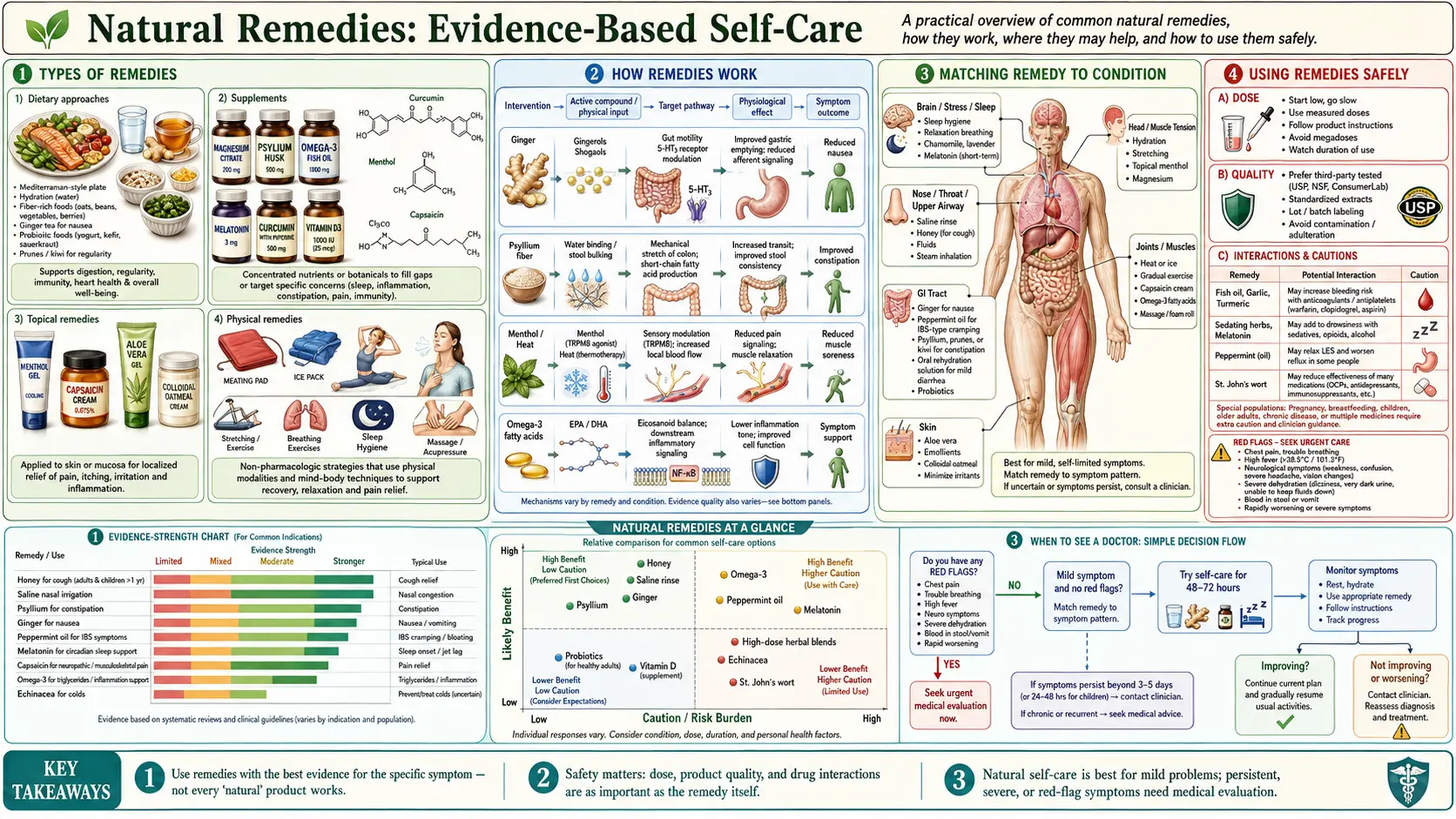 Remedies — scientific infographic poster