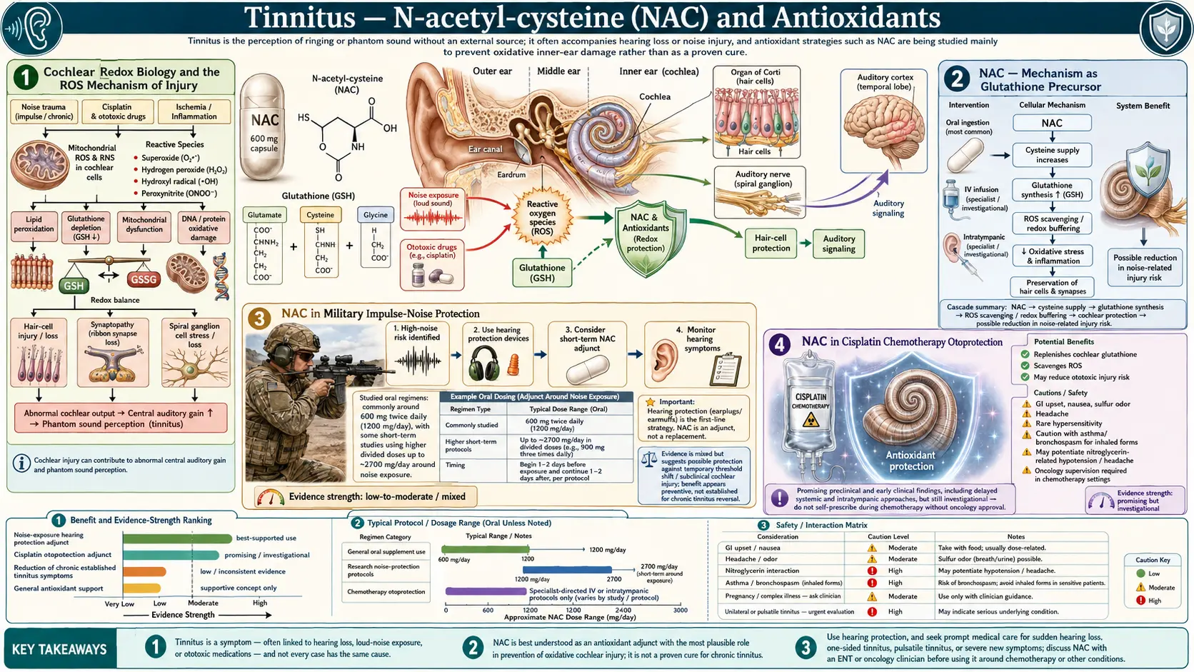 NAC and Antioxidants — scientific infographic poster