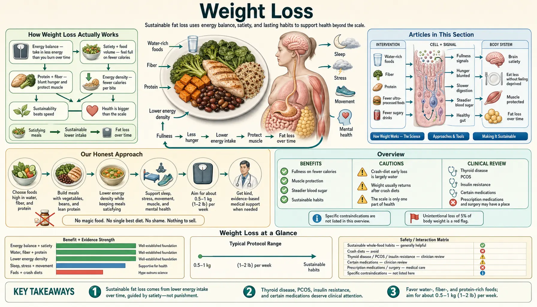 Weight Loss — scientific infographic poster