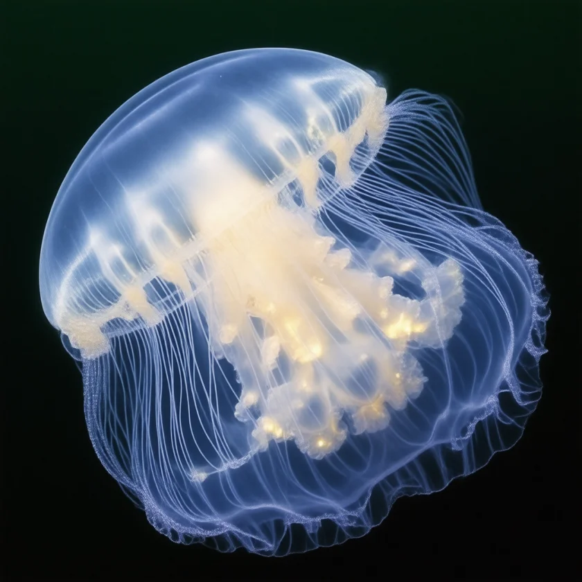 A glowing jellyfish, source of the protein apoaequorin
