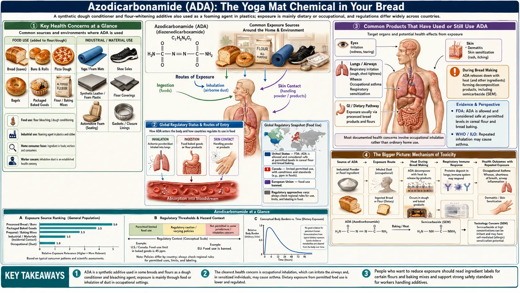 Azodicarbonamide — scientific infographic poster