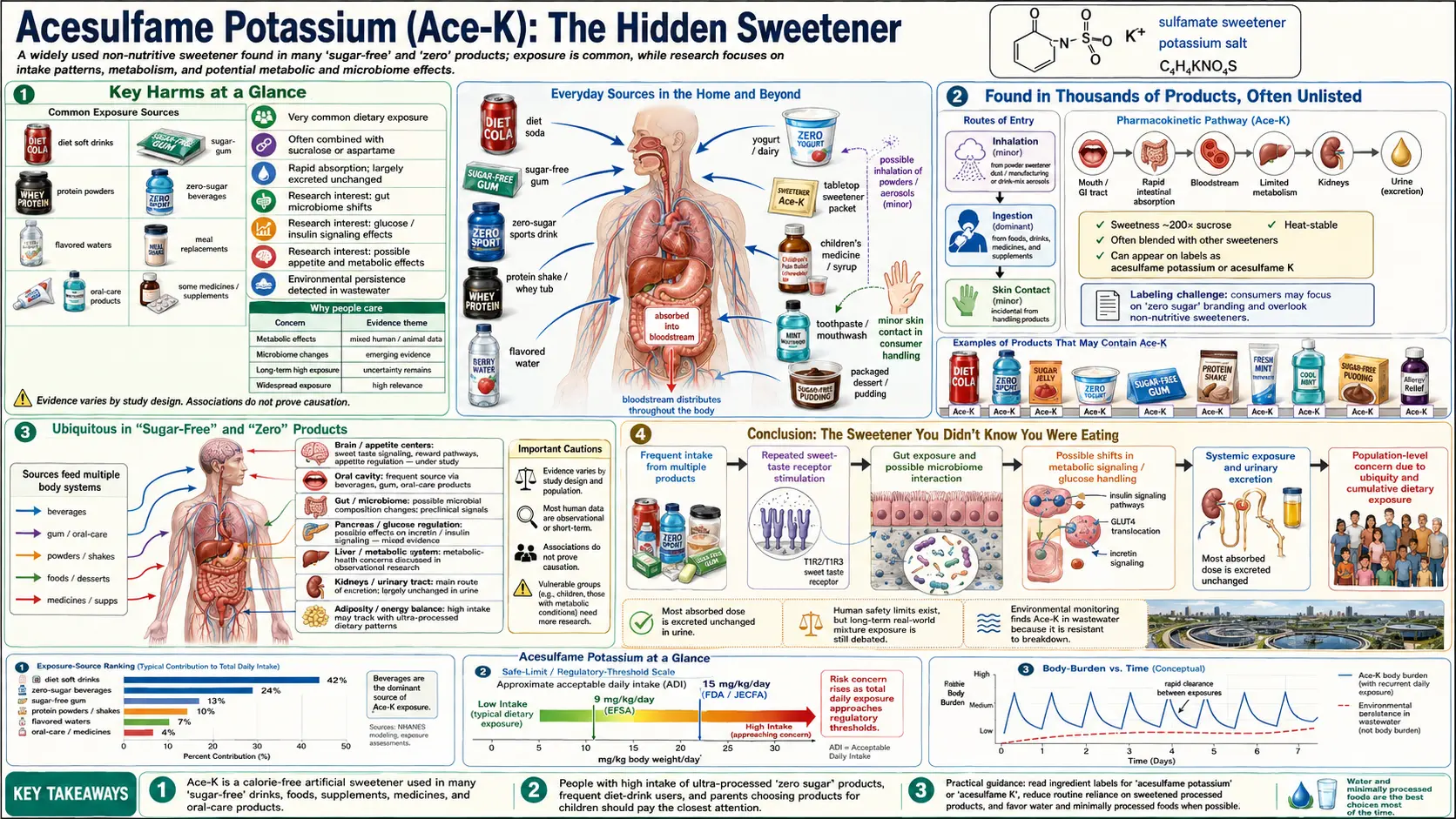 Acesulfame Potassium — scientific infographic poster