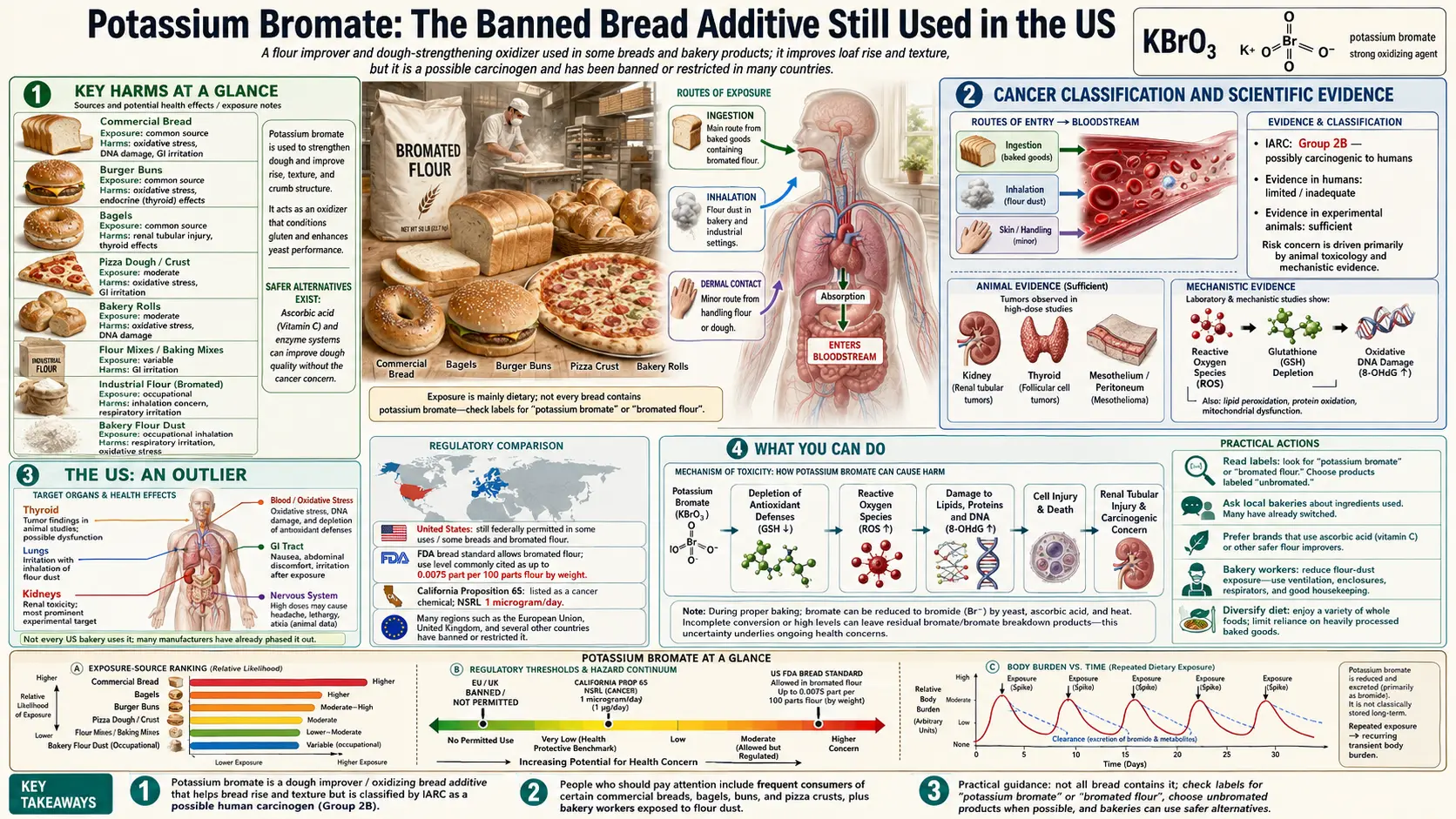 Potassium Bromate — scientific infographic poster