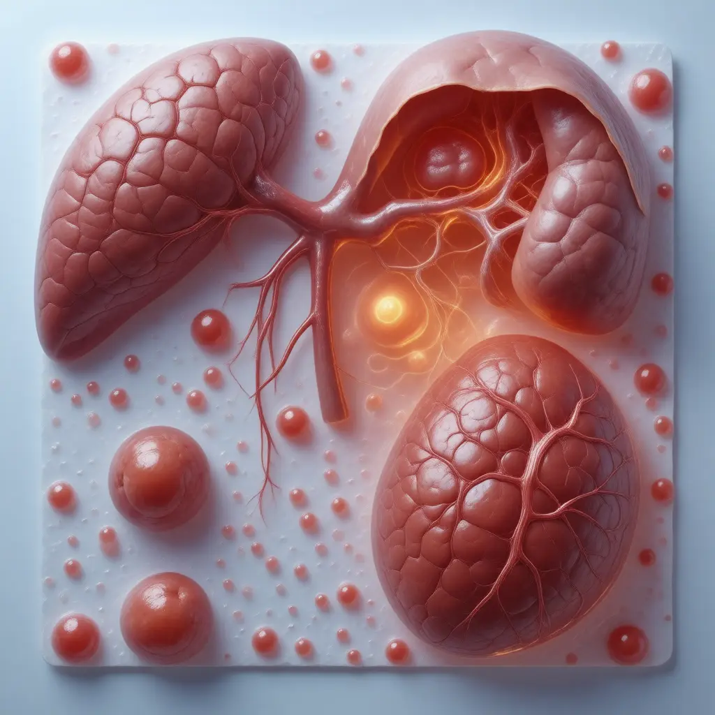 Anatomical illustration of organs affected by Ultra-Processed Foods (UPF) exposure