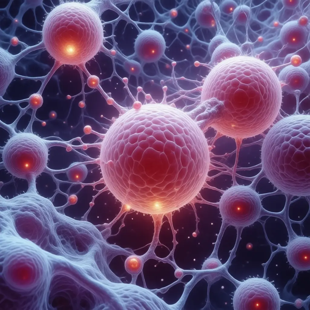 Microscopic view of Polychlorinated Biphenyls (PCBs) cellular damage