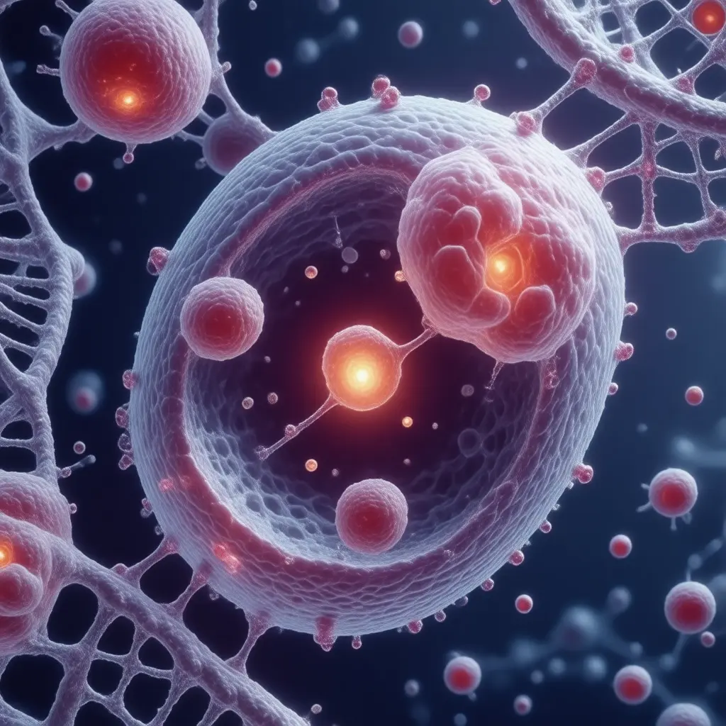 Microscopic view of Pesticides in Our Food cellular damage