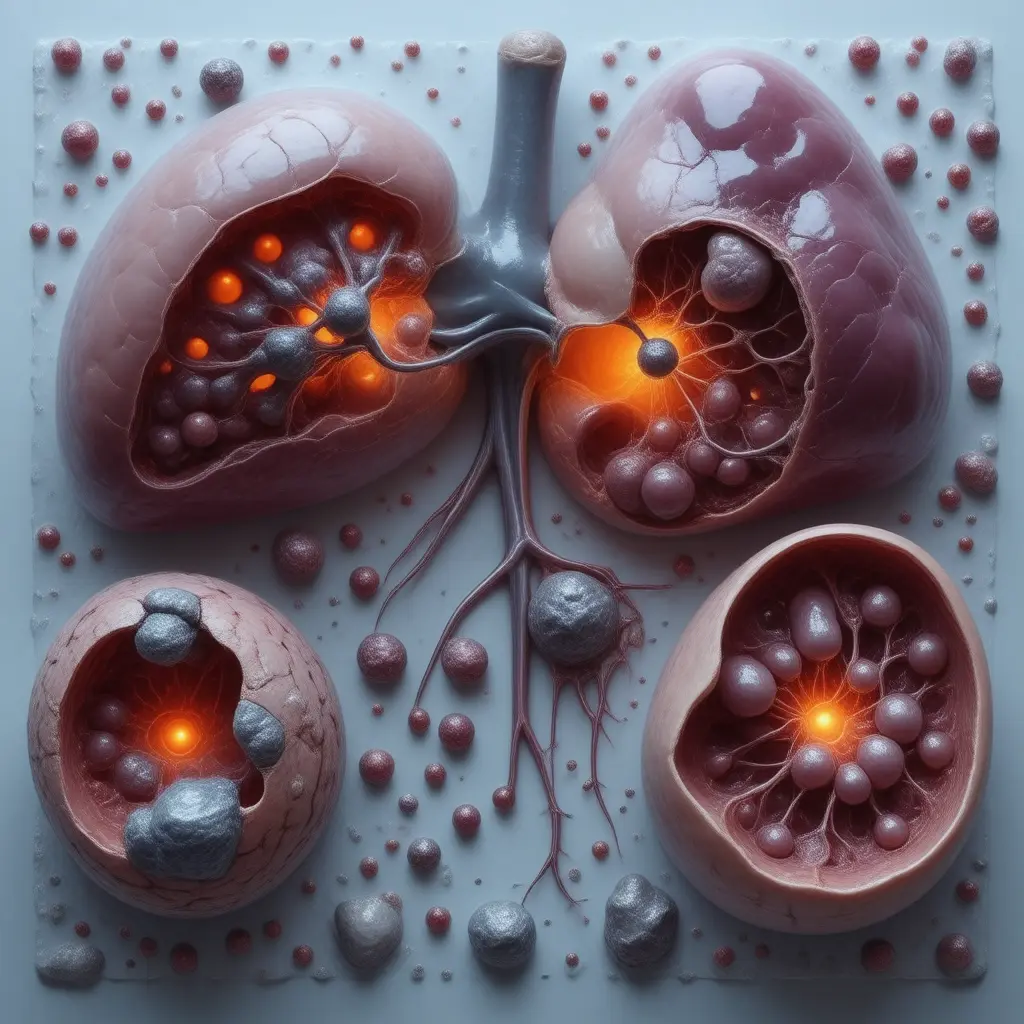 Anatomical illustration of organs affected by Heavy Metals in Cosmetics exposure
