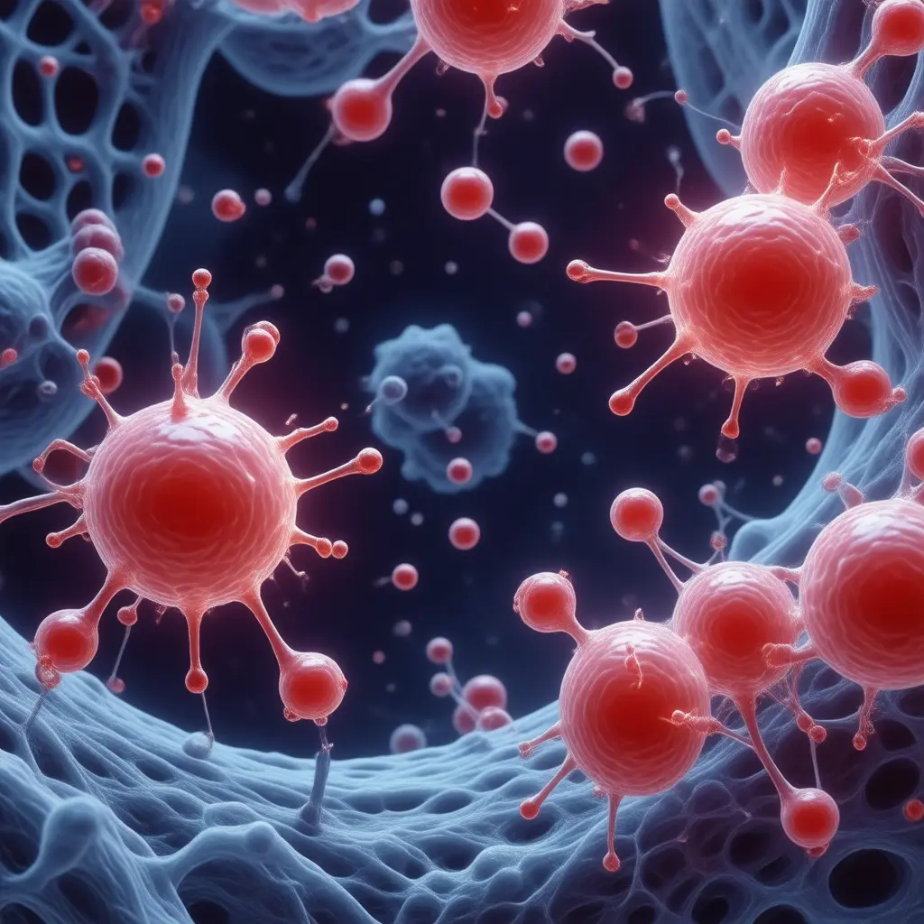 Microscopic view of Household Chemicals cellular damage