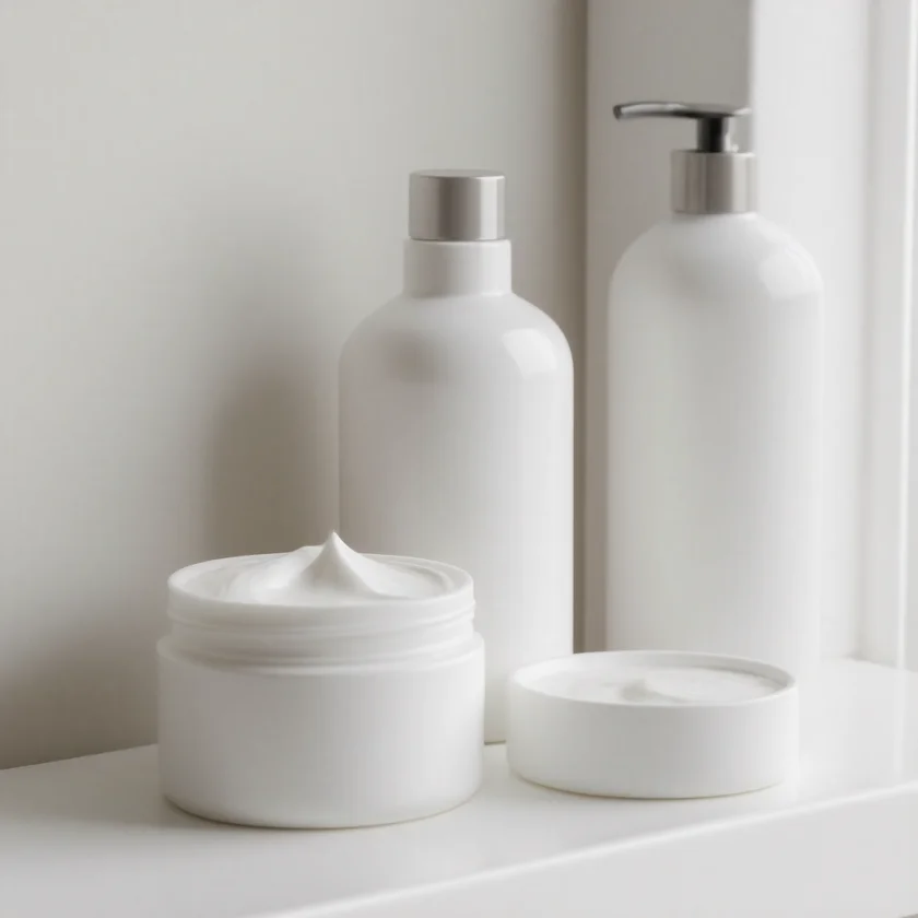 Creams and lotions, which can contain parabens
