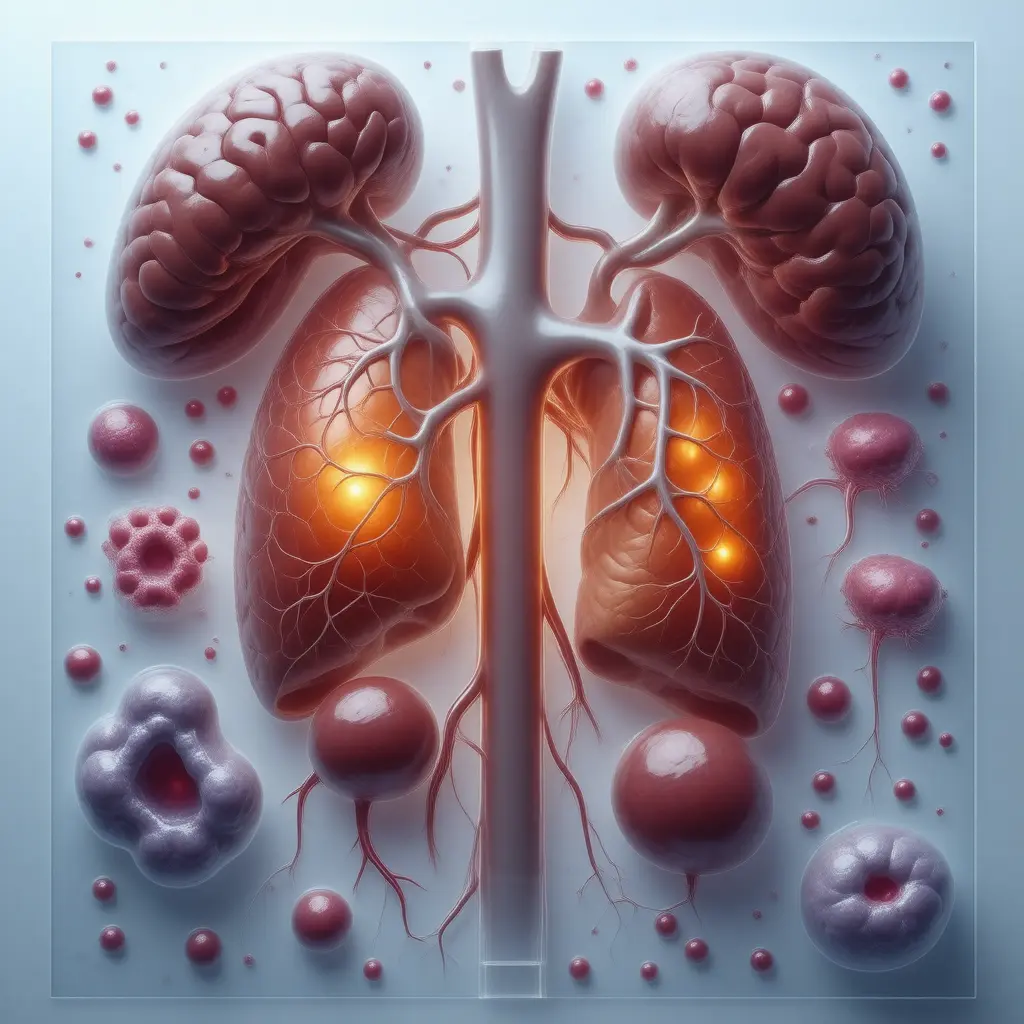 Anatomical illustration of organs affected by BPA
