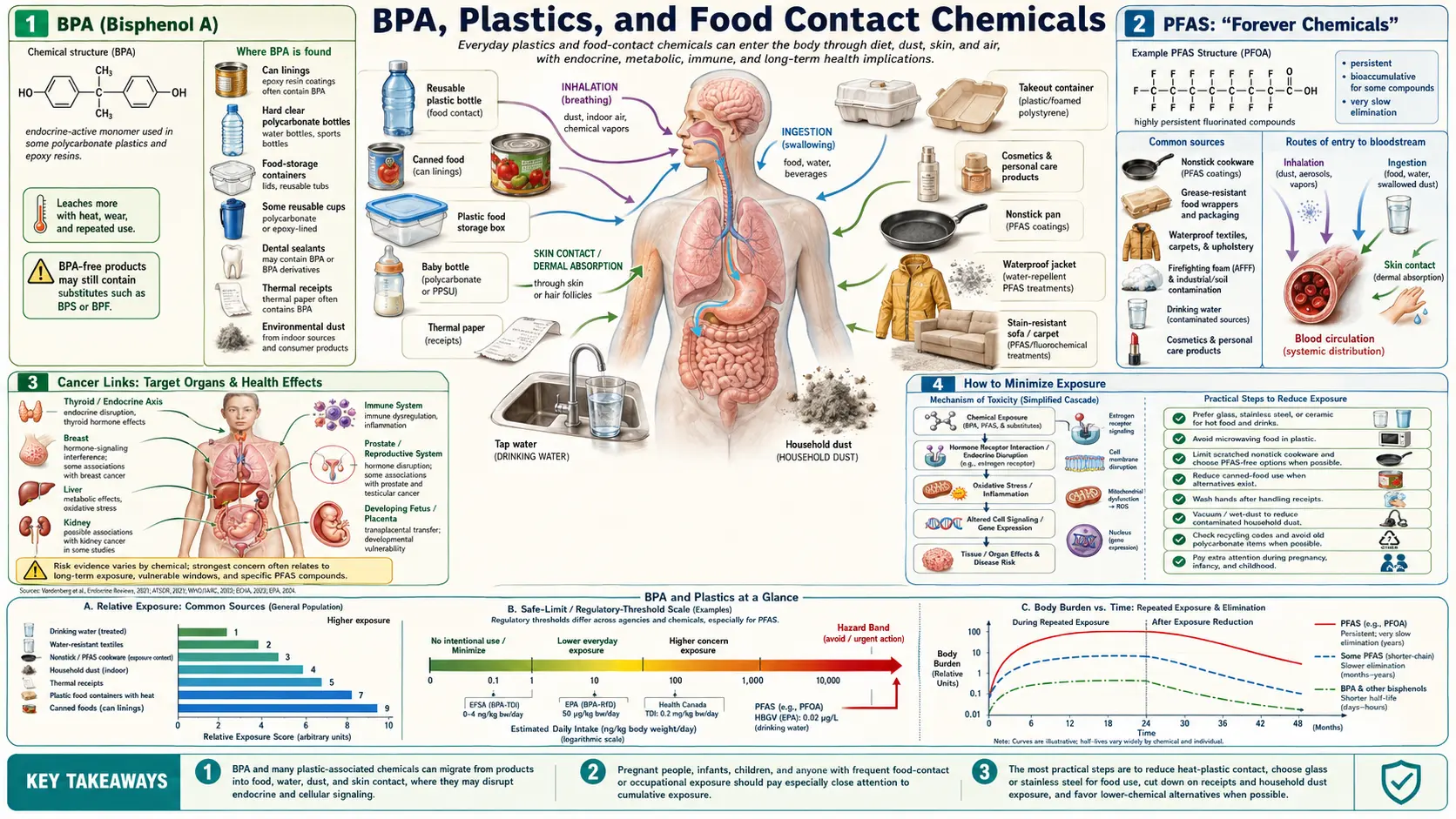 BPA and Plastics — scientific infographic poster