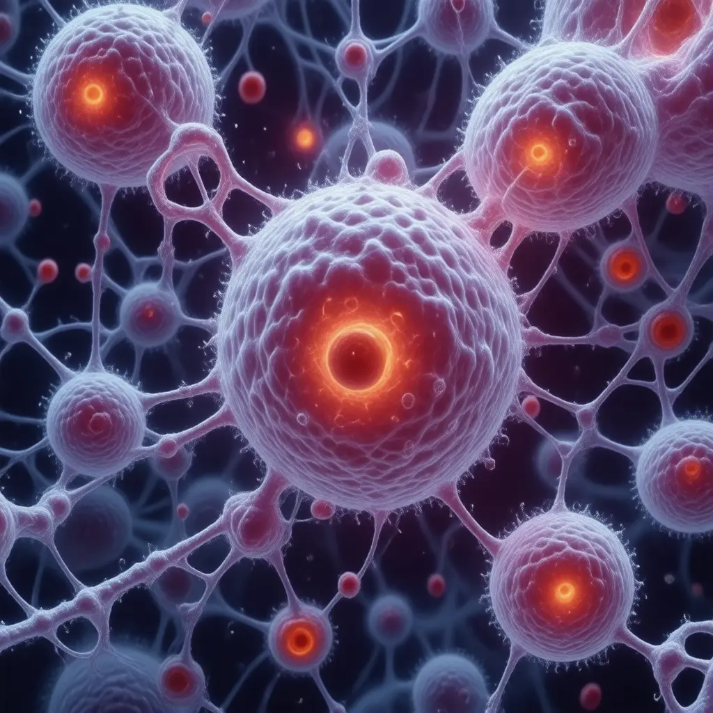 Microscopic view of PFAS cellular damage