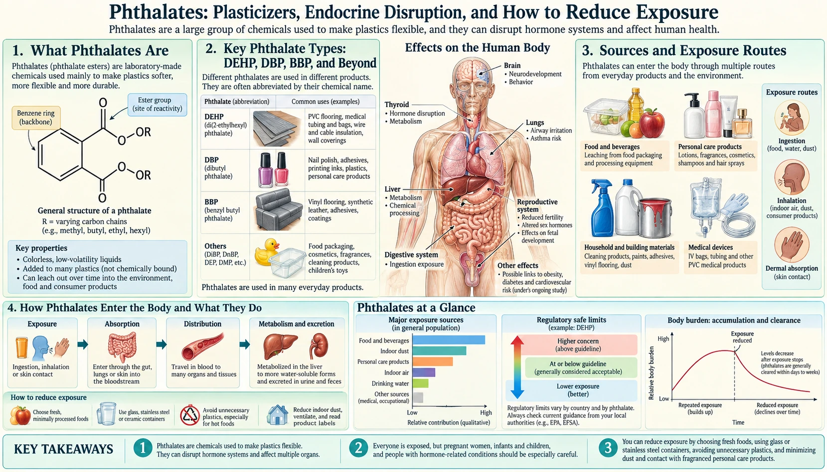 Phthalates — scientific infographic poster