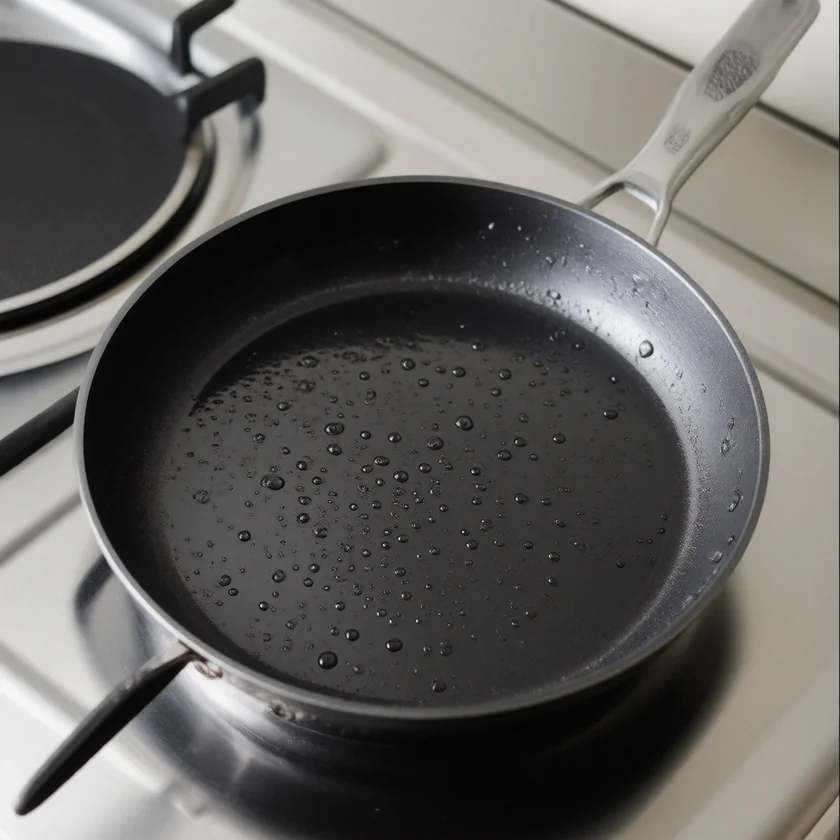 A nonstick pan, a common use of PFAS