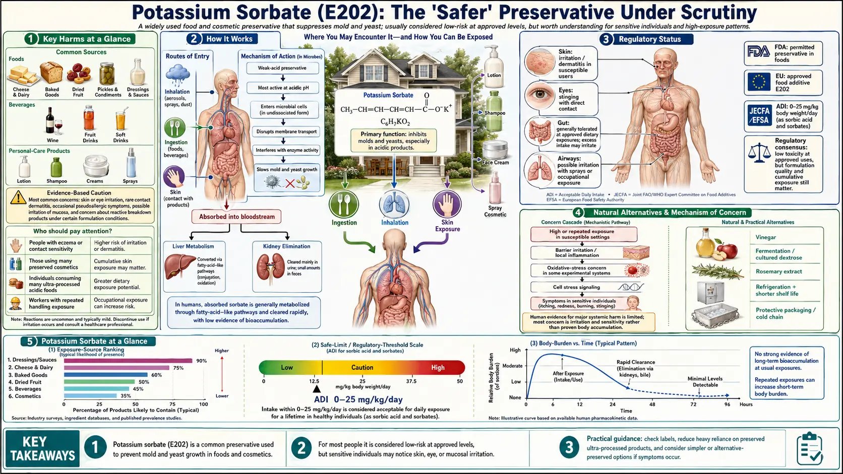 Potassium Sorbate — scientific infographic poster