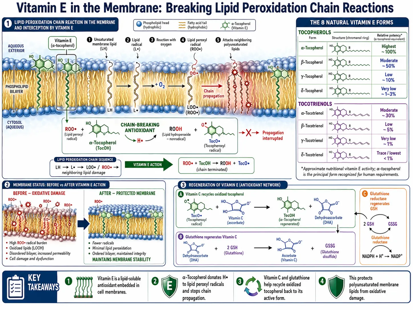 Vitamin E antioxidant mechanism