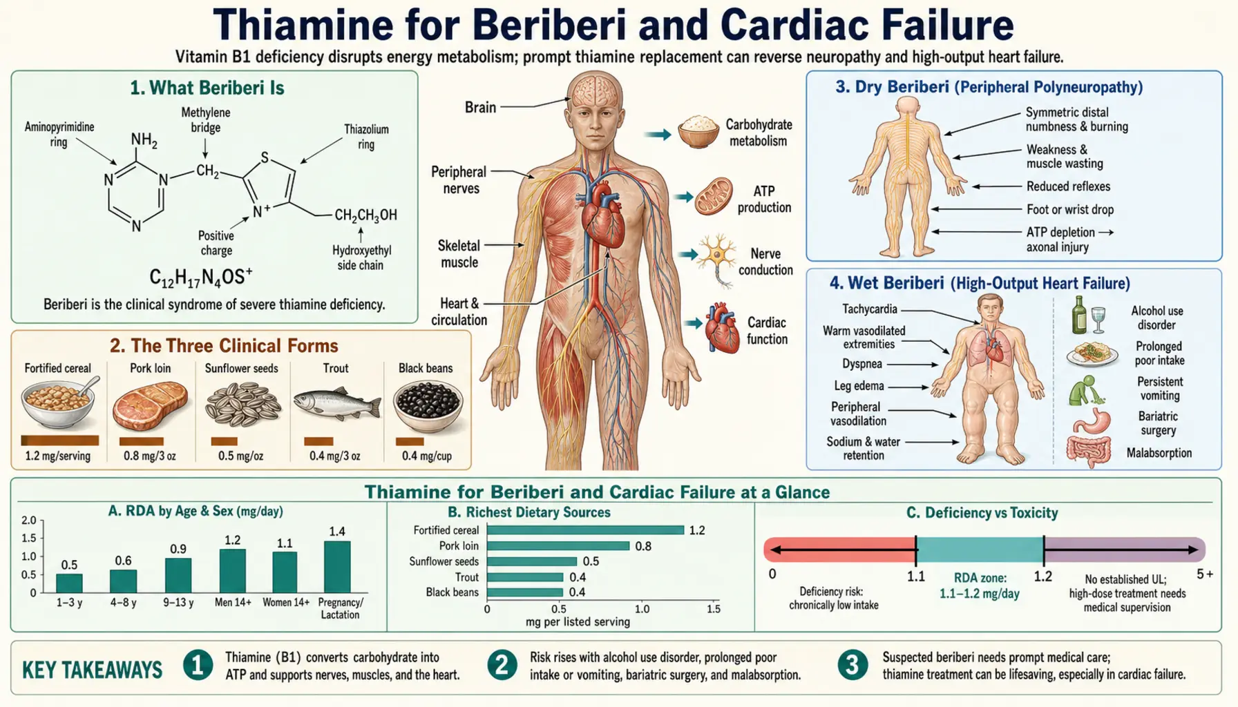 Beriberi and Cardiac — scientific infographic poster