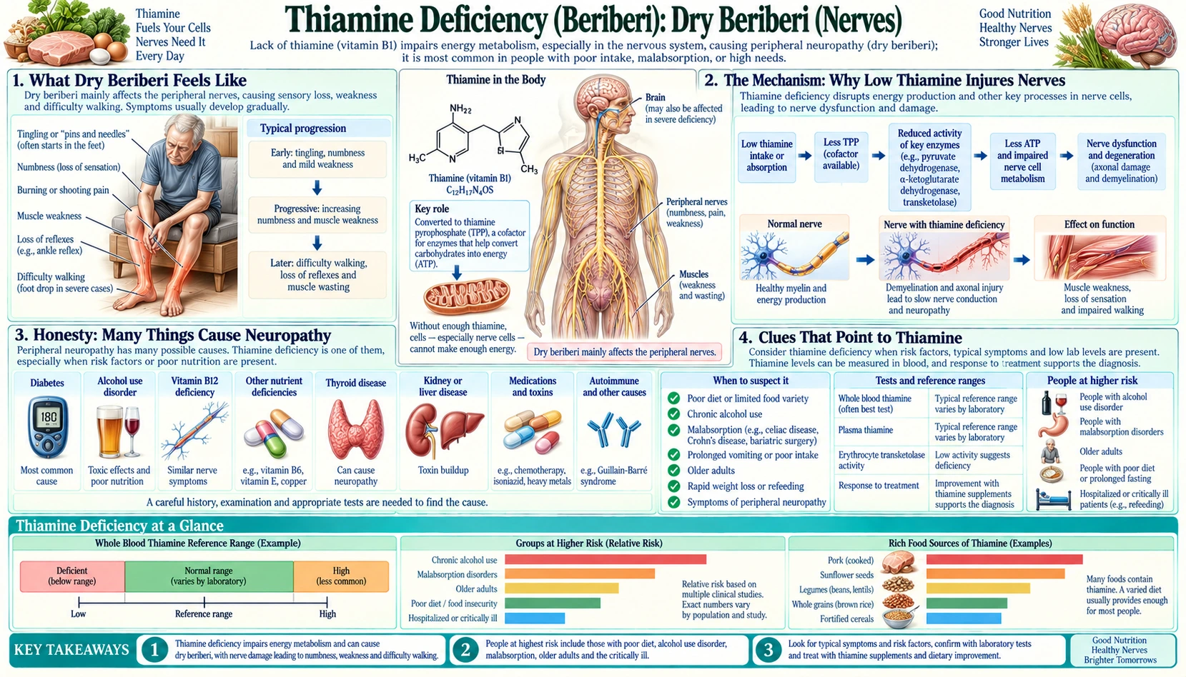 Dry Beriberi Nerves — scientific infographic poster