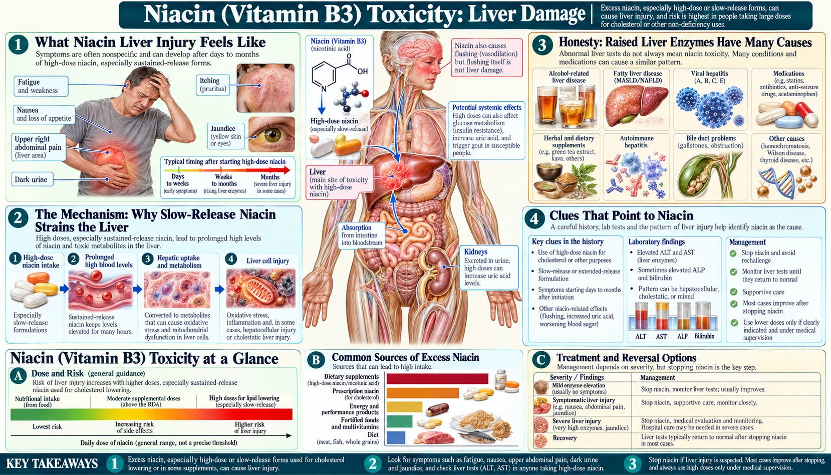 Liver Damage — scientific infographic poster