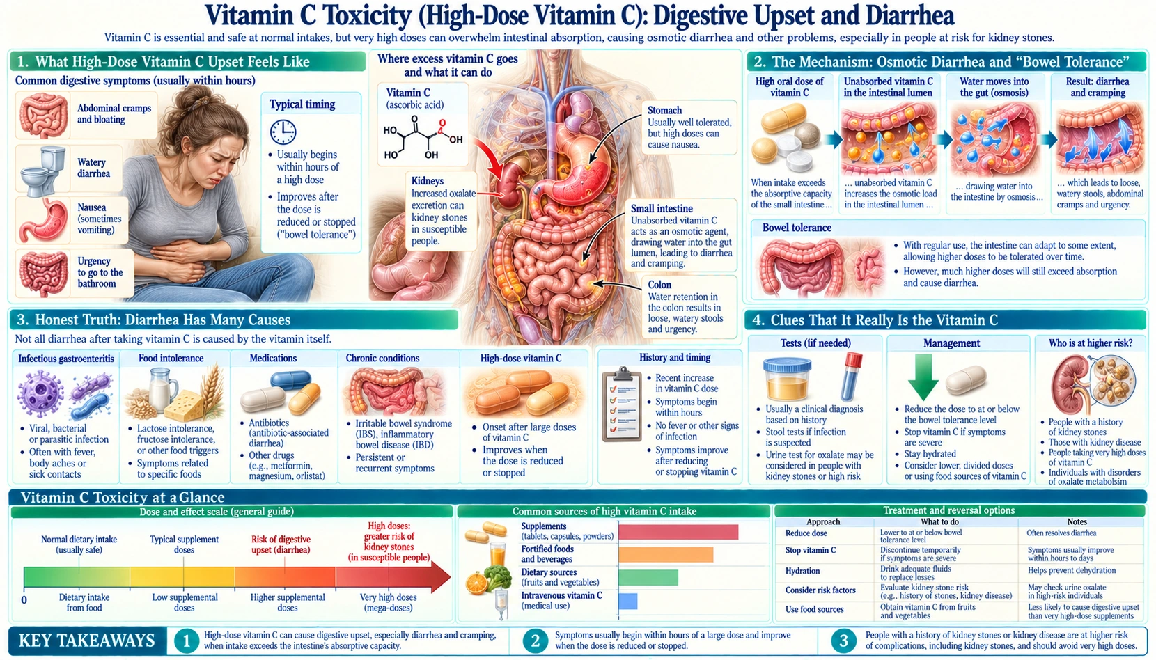 Digestive Upset and Diarrhea — scientific infographic poster