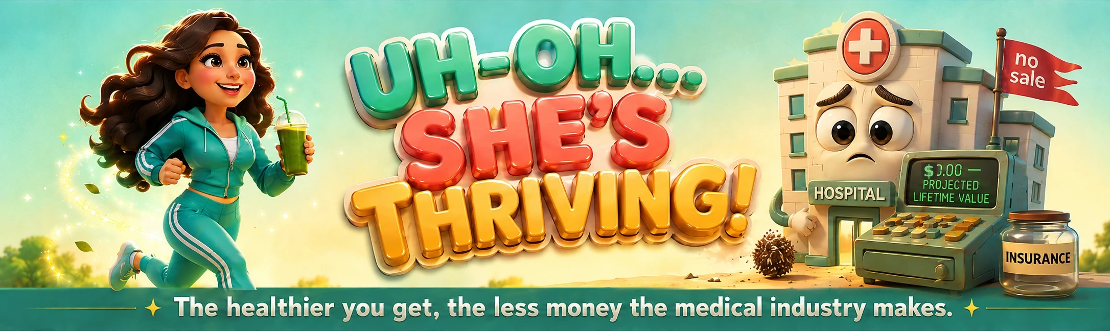 The healthier you get, the less money the medical industry makes.